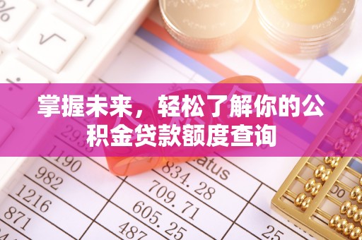 甘州掌握未来，轻松了解你的公积金贷款额度查询