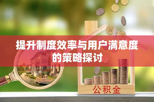 甘州提升制度效率与用户满意度的策略探讨